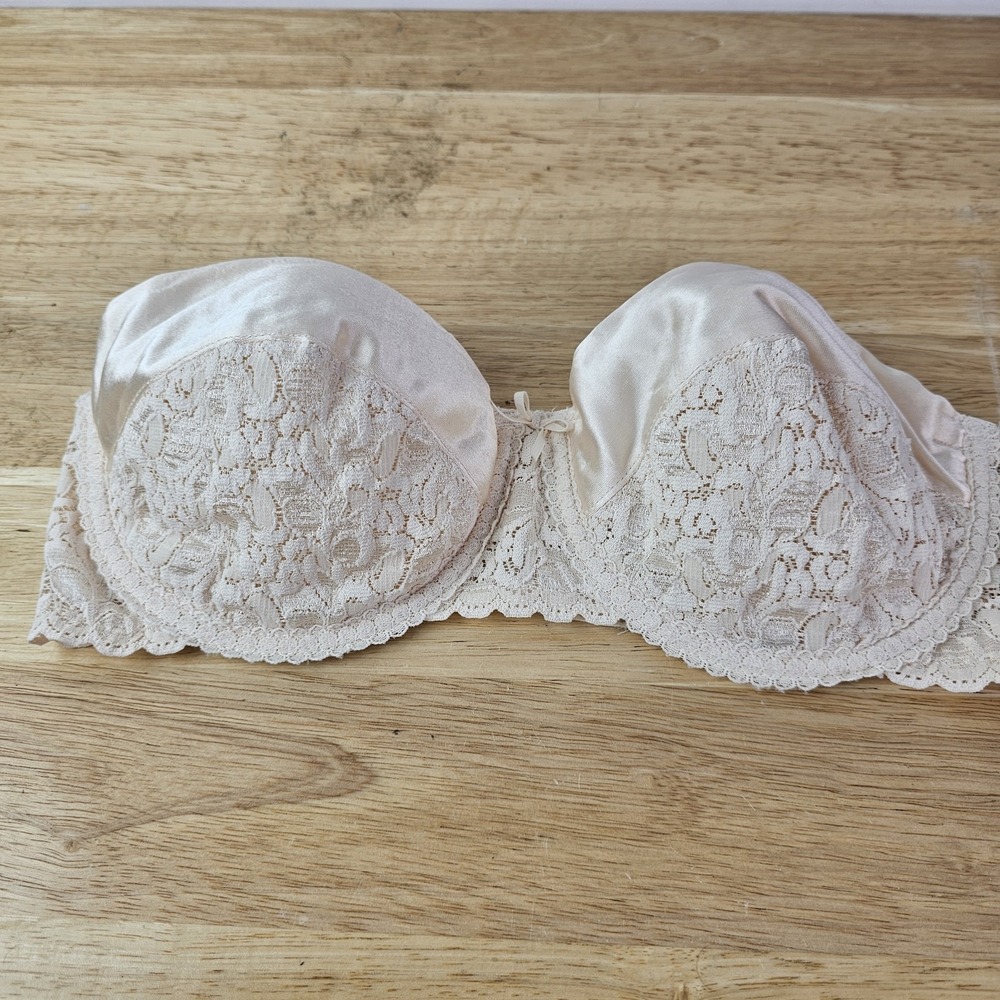 Vintage Maidenform Rendezvous‎ 36C Bra Underwired Strapless Style 8355 Beige
